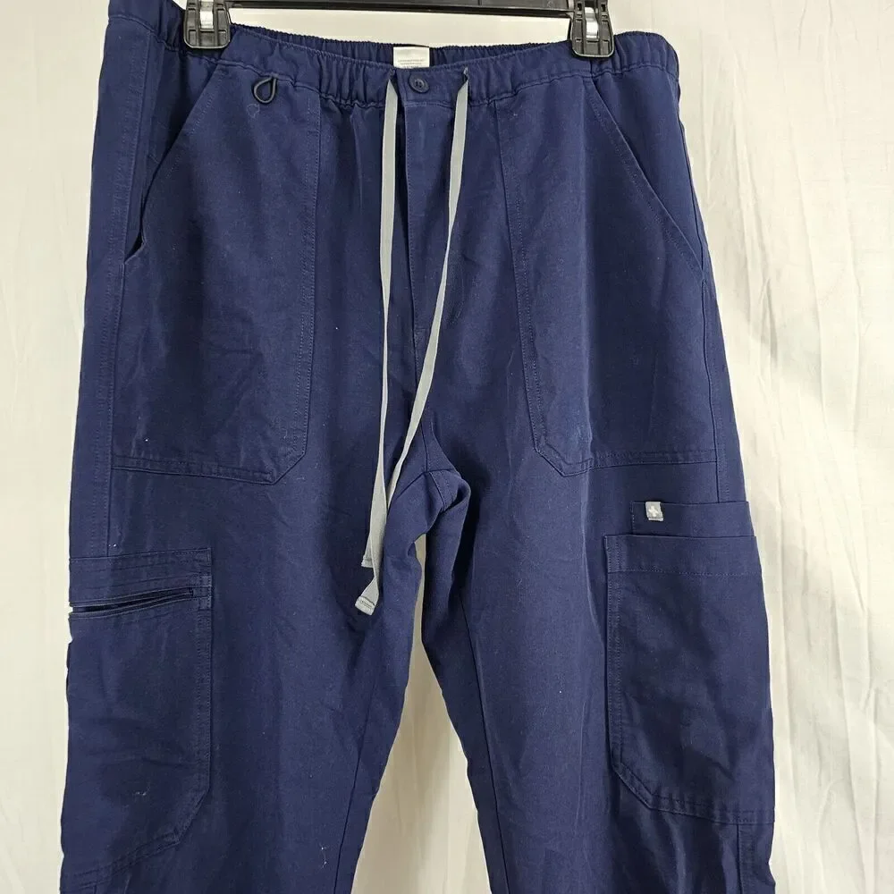 Figs Cairo Cargo Scrub Pants Men's Large Navy Blue Technical Collection Medical